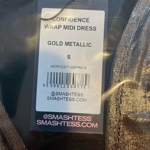 Smash + Tess confidence midi wrap in Gold- Size small - Picture 4 of 6